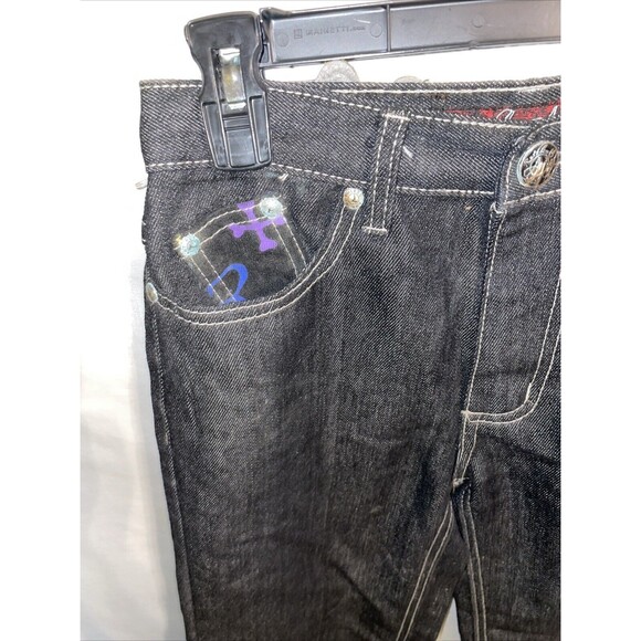 Ruthless Art Men’s Embellished Jeans Size 29x30 Black Streetwear Grunge City - Picture 5 of 12